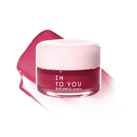 INTO YOU Frozen Glow Lip Balm, Hydrating Lip Gloss, Shine Finish, Nourishing Sheer Tint Pudding Pot with Vitamin E and Seed Oil, Plumping, Moisturizing Lip Makeup, 0.18oz, FB06 Cherry Juice