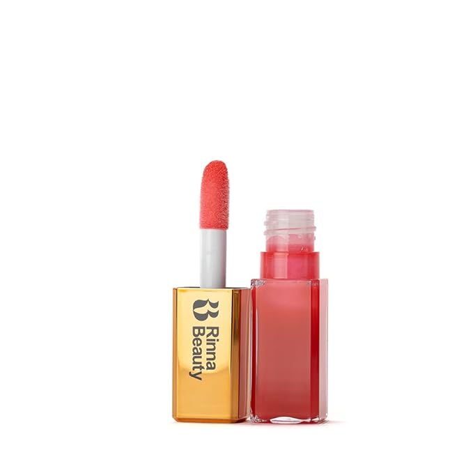 Rinna Beauty Larger Than Life Lip Plumping Oil - Power - Moisturizes & Hydrates Lips - Natural Plumping Over Time - Vegan, Cruelty-Free, & Paraben-Free 0.3 Fl Oz