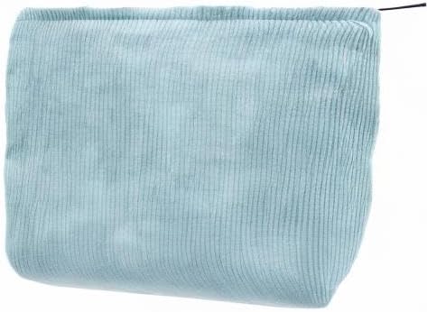 PAZIMIIK Makeup Bag Large Zipper Corduroy Make Up Pouch for Purse Travel Canvas Cosmetic Organizer for Women Brush Storage,Blue