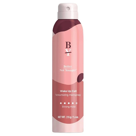 Better Not Younger Strong Hold Thickening Hairspray – Volumizing Biotin Formula, Long-Lasting Hold & Humidity Resistance, No Crunch or Flakes– Styling Spray for Women 40+ with Thinning Hair - 7.6 oz