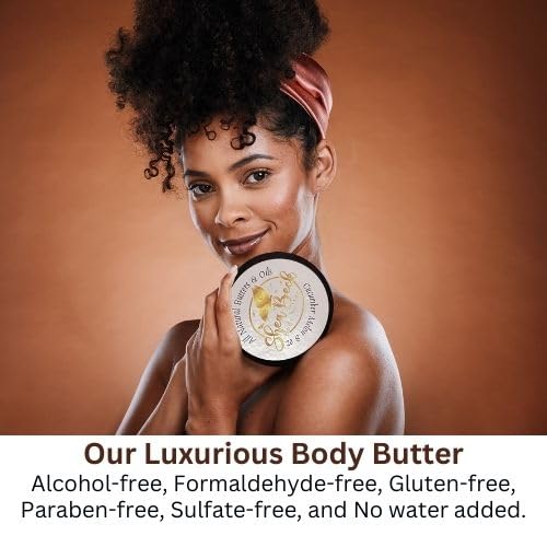 Body Butter Blend: Natural Shea, Cocoa, & Mango w/Jojoba Oil for Radiant Skin and Beard | Moisturizing (8 Oz, Fresh Linen)