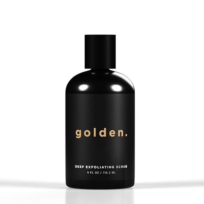 Golden Grooming Co. Exfoliating Face Scrub for Men - Deep Cleansing Facial Cleanser w/Coconut Oil & Aloe Vera - Exfoliating Face Wash for Men - Face Scrub for Oily & Dry Skin - For All Skin Types-4oz