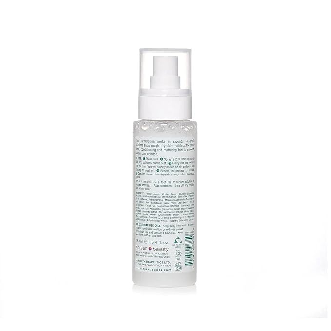 Earth Therapeutics Tea Tree Foot Peeling Spray – Convenient Spray for Buffing Away Calluses – Soothing Botanicals with Australian Tea Tree Oil – Exfoliate Dry Rough Skin