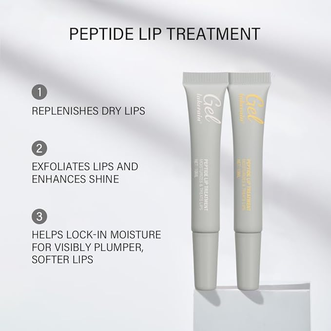 Peptide Lip Treatment Lip Care Gel - Moisturizing Lip Essence Absorption | Nourishing and Hydrating Dry Lips Butter, Organic Plant-Based Balm Lip Oil Essence Lip Gloss Lip Mask (03 Salted Carame)