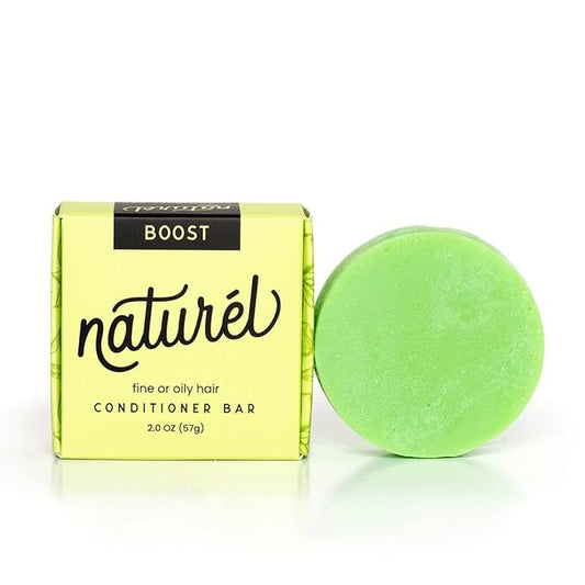 Naturel Boost Volumizing Conditioner Bar for Fine or Oily Hair, Conditioner Bar for Thin Hair, Vegan, Cruelty Free, Made in USA