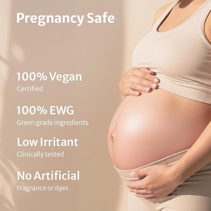Essential Belly Cream for Strech Marks 6.76 fl oz – Panthenol, Allantoin, Coconut Oil – Vegan, Maternity, Pregnancy Safe Korean K-beauty, Fragrance Free, Dermatologist Tested