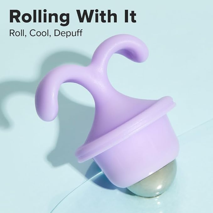 I DEW CARE Facial Tool - Rolling with It | Cooling Stick Skincare Tool, Depuffing Ice Face Roller with Cap, Gift, Reusable and Hygenic, Travel Size, FSC Packaging, Face Massage