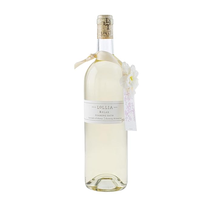 Lollia Relax Bubble Bath, 25 fl. oz., Lavender & Honey Scented Luxury Soap, Gentle & Moisturizing Fragranced Skin Care with Hydrating Ingredients for Women