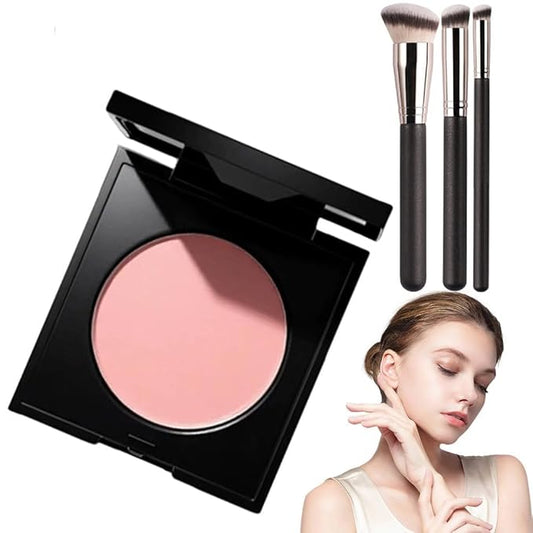 Colored CC Undereye Corrector, Eye Concealer Undereye Color Corrector for Dark Circles, Clay Neutralizing Makeup Under Eye Hydrating Concealer with Brush (Pink & 3 Brushes, Small)