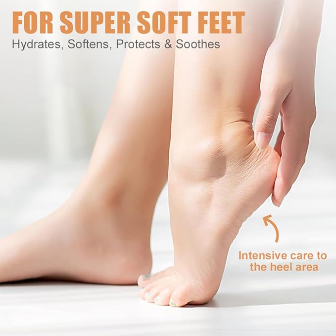 60% Urea Hydrating and Anti-Cracking Foot Cream, Foot Therapy Balm, Moisturising and Relieves Cracking and Dryness Foot Cream, Dry Cracked Heels and Feet Women Men (Honey, 1.4 Ounce)