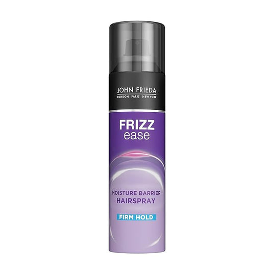 John Frieda Frizz Ease Moisture Barrier Hairspray, Firm Hold Hairspray, Seals Out Moisture, Blocks Frizz, Protects Against Heat, and Keeps Hair Straight with Long-Lasting Hold, 12 Oz