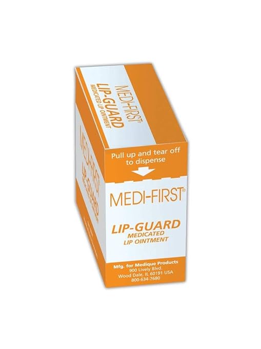 Medique MP26671 Medi-First Lip Guard, Standard, White/Orange, 20 Count (Pack of 1)