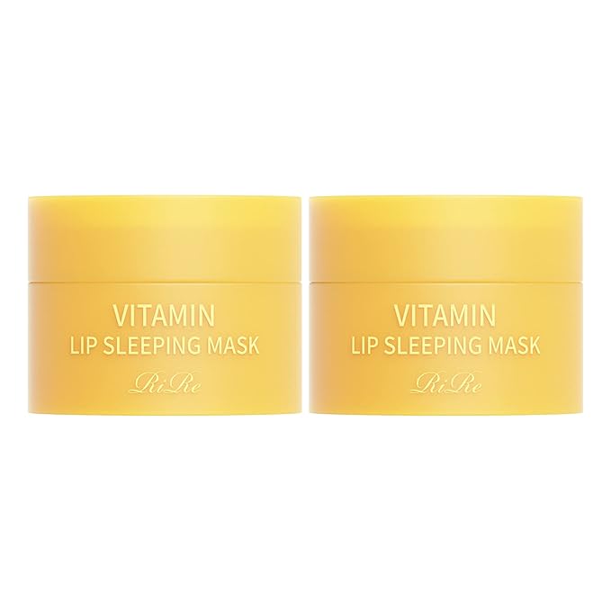 Vitamin Lip Sleeping Mask 10g / 0.35 oz. (Pack of 2) Contains 5,000ppm of vitamin E, Nourishing Moisturizing Elasticity Keratin Care, Lip Balm For Chapped, Cracked, Dry, Wrinkled Lips