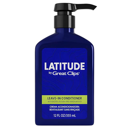 GREAT CLIPS LATITUDE Leave-In Conditioner | Hydrating Leave In Conditioner for Men | Promotes Hair Strength + Renewal | 12oz