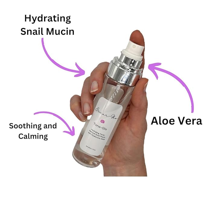 Trio Snail Mucin Unscented Cleanser, Toner and Moisturizer Skin Care Set, White