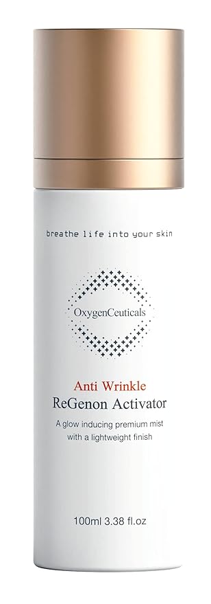ReGenon Activator – Antioxidant Ampoule Mist with Camellia Flower Water, Oat Seed Extract, Lecithin & Oxygen, Hydrating & Brightening Toner Mist. 3.38 fl.oz (100ml)