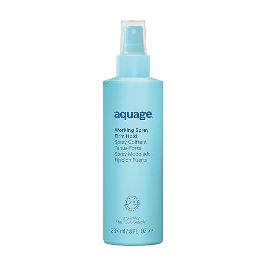 AQUAGE Working Spray, Firm and Long Lasting Hold Non-Aerosol Hairspray, Workable Dry-Down Period, Thermal Styling Product Creates Texture, 8 oz