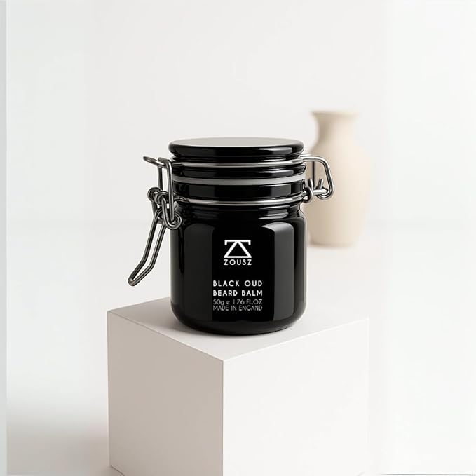 Black Oud Beard Balm for Men Gift Box - Premium Balm/Conditioner/Softener | The Ultimate Beard Care Kit Gift Set for Men, 50mL