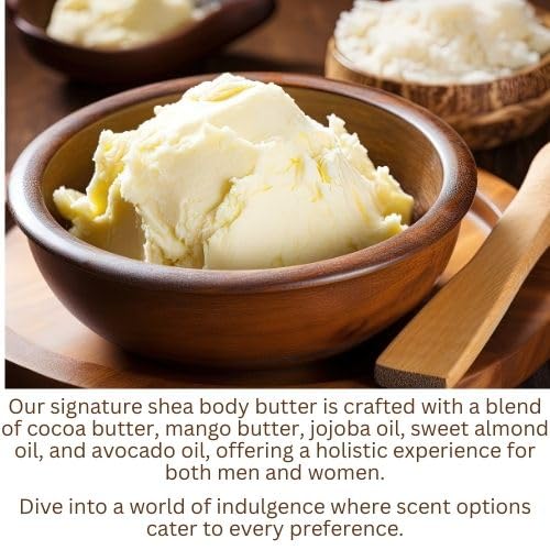 Body Butter Blend: Natural Shea, Cocoa, & Mango w/Jojoba Oil for Radiant Skin and Beard | Moisturizing (8 Oz, Cake Batter/Butter Cream)
