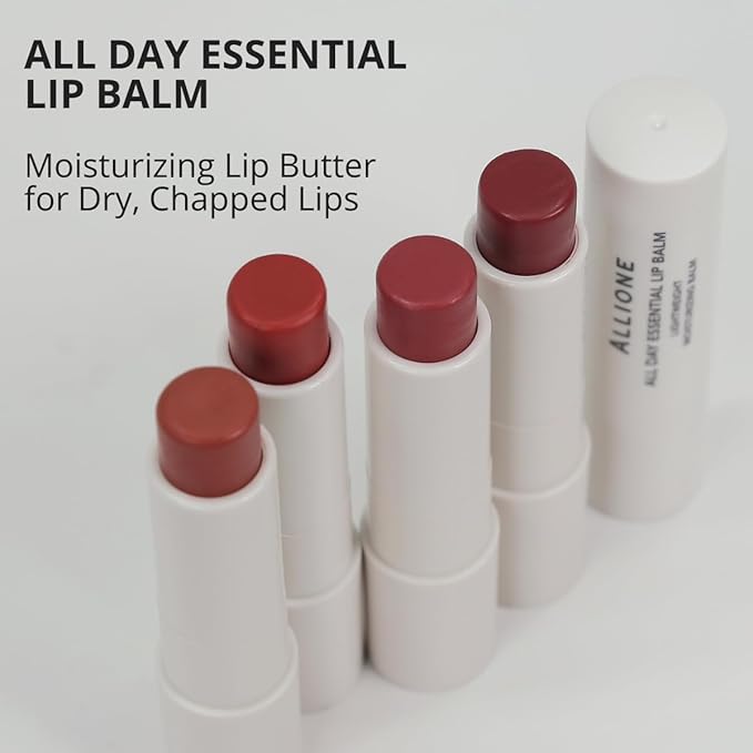 All Day Essential Lip Balm 01 Pure | Non-Color Natural Gloss Balm, Moisturizing Lip Care, Deep Nourishing Plant-Based Chapstick, Lasting Hydration Lip Butter for Dry Cracked Chapped Lips