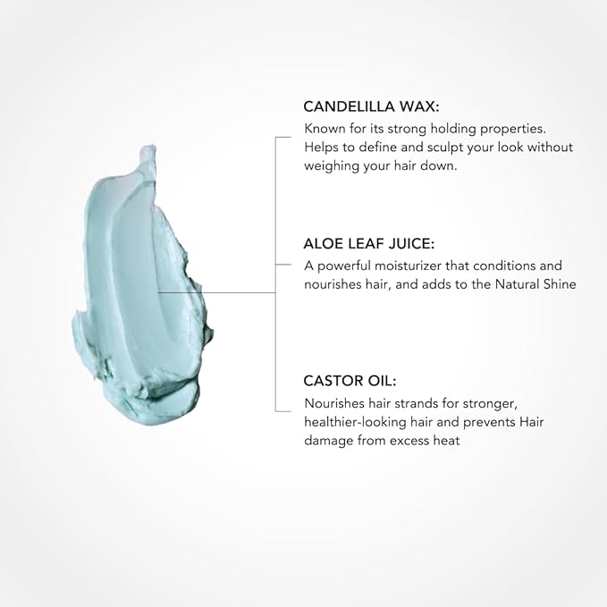 BluMaan Hydrating Pomade - Low Shine, High Hold - Water Based, Easy To Wash - Ideal for Quiffs, Pompadours, Ducktails & Slick Back Looks - 2.5 oz