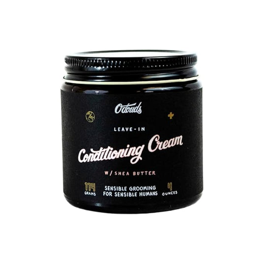 O'Douds Conditioning Cream - Natural Hair Styling Cream & Leave-In Conditioner with Light Hold & Medium Shine - Shea Butter, Aloe Vera & Castor Oil - Mandarin & Vanilla Scent, 4 oz.