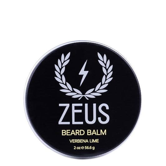 ZEUS Beard Balm Leave-In Conditioner, Beard Styling Grooming Balm with Natural Beeswax & Shea Butter (MADE IN USA) Verbena Lime