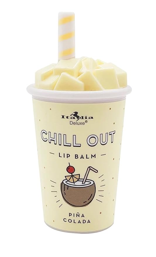 Chill Out Lip Balm 6 Piece Set - Caramel Macchiato, Pina Colada, Cotton Candy, Strawberries n' Cream, Very Berry, Matcha Milk Tea