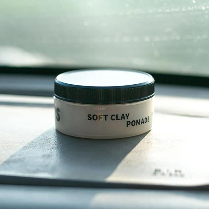 Rudy's Soft Clay Pomade - Lightweight and Pliable All Day Hold - Paraben Free - for Waves and Texture (2.2 oz)