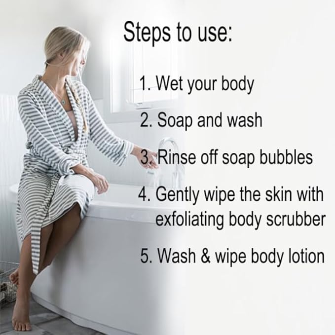 Premium Exfoliating for Body,Painless Viscose Traditional Body Scruber,Dead Skin Remover,Skin Scrubber Exfoliator,Body Exfoliator for Self-Tan Removal & Keratosis Pilaris (2PCS)