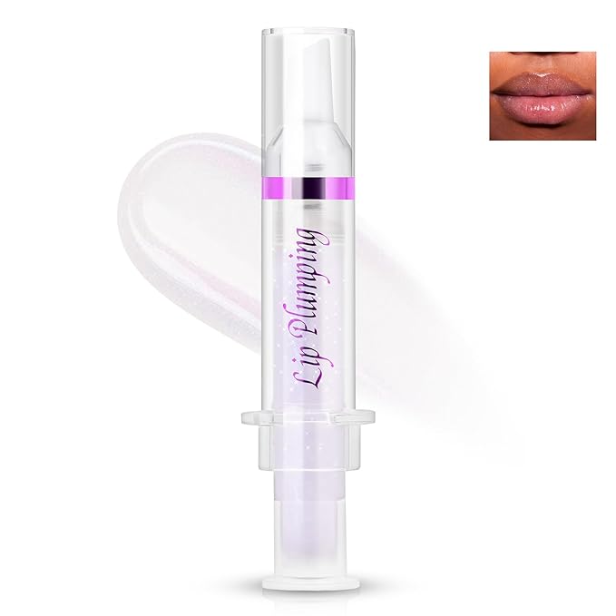 Lip Plumper Booster,Plumping Lip Gloss Spicy Lifter Shimmer Oil Hydrating High-Shine Volumizes Fuller Lip Glass Mirror Glaze Plump and Pout Lip Plumper Nourishing for Women Girls Makeup#1