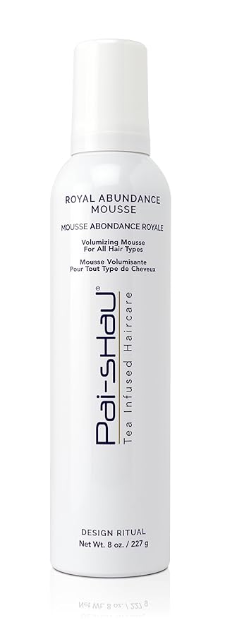 Pai-Shau Royal Abundance Mousse - Volumizing & Nourishing Hair Mousse for Styling - Adds Shine & Soft, Touchable Hold - Long Lasting Hold Ideal for All Hair Types - 8 fl. Oz