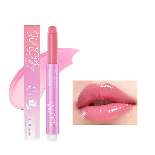 MAEPEOR Tinted Lip Balm 6 Colors Moisturizing Lip Balm Hydrating Changing Lip Gloss for Lip Care and Dry Lip (01 Rose)