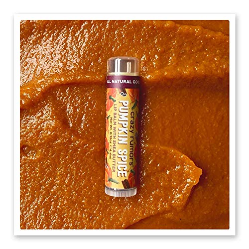 Crazy Rumors Pumpkin Spice Lip Balm. 100% Natural, Vegan, Plant-Based, Made in USA (1-Pack)