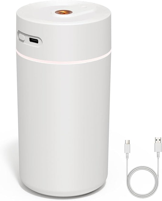 Car Star Projection Humidifier with 360ml Tank, Portable USB Powered Cool Mist Diffuser, Humidifier with Adjustable Starry Sky Lights for Car Ceiling, Bedroom, Desk, Office