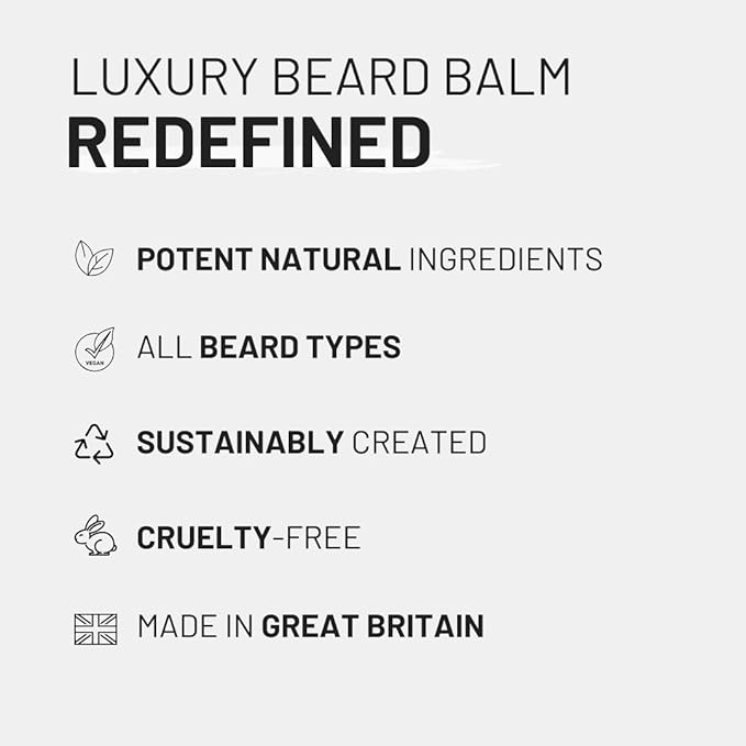 Gold Oud Beard Balm for Men – Rich Earthy Scented Beard Butter with Natural Oils – Hydrates, Softens & Fights Beardruff – Premium Skincare & Grooming for Beards – 50g