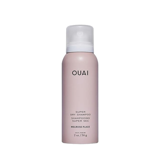 OUAI Super Travel Size Dry Shampoo - Volumizing Dry Shampoo - Absorbs Oil, Dirt & Sweat - Blends Seamlessly into Hair with Zero Residue & Enriched with a Long-Lasting Scent - Melrose Place (2 oz)