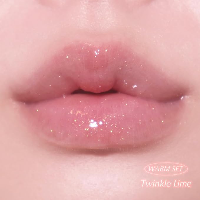 Keep In Touch Jelly Plumper Tint: Tea & Twinkle | Non-Sticky, Long-Lasting Lip Gloss | Vegan and Cruelty-Free Korean Lip Tint (Twinkle Lime)