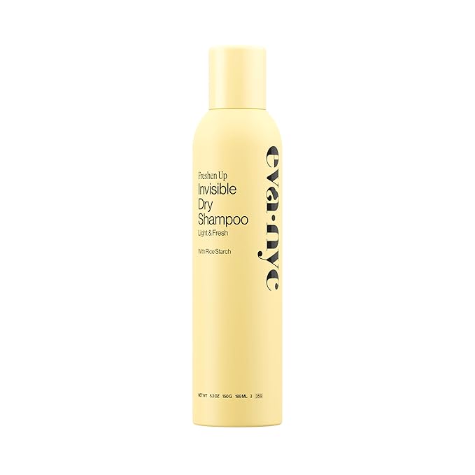 Eva NYC Invisible Dry Shampoo Spray - Oil-Absorbing, Removes Odor & No White Cast - Freshen Up Dry Shampoo For Women - For Light, Dark + Oily Hair - Light + Fresh Scent - 5.3 oz