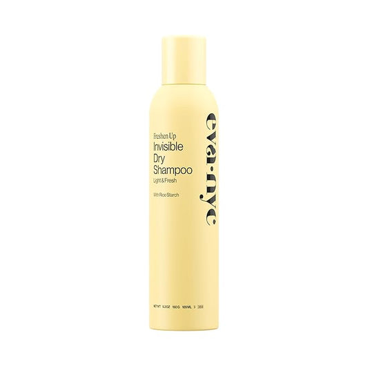 Eva NYC Invisible Dry Shampoo Spray - Oil-Absorbing, Removes Odor & No White Cast - Freshen Up Dry Shampoo For Women - For Light, Dark + Oily Hair - Light + Fresh Scent - 5.3 oz