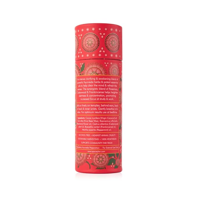 SPA CEYLON Focus Clarifying Balm Roll-On | for All Skin Types | Roll-On Applicator | Cruelty-Free