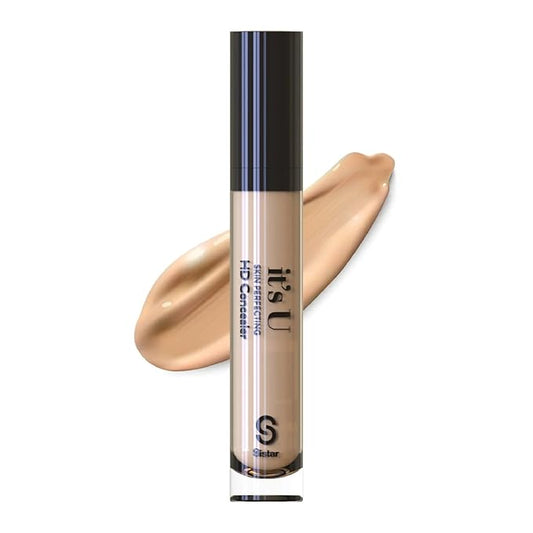 Sistar it's U Skin Perfecting HD Concealer Full Coverage Lightweight Long Lasting Correcting Liquid Contour Cover Masker Makeup 5 ml / 0.17 fl. oz (Ivory)