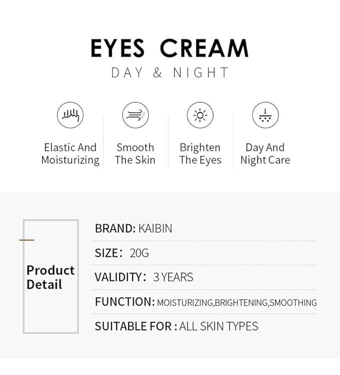 AKARY Men Eye Cream Day and Night Firm Skin Skin Care Essence Eye Moisturizing Smoothing Remove Black Bag Fine Lines Wrinkles