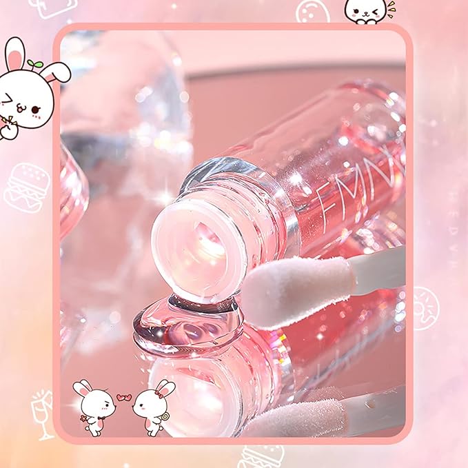 2Pcs Crystal Jelly Lip Oil Moisturizing Hydrating Lip Care Hydrating Lip Gloss Tinted Lip Balm, Long Lasting & Nourishing Lip Glow Oil, Non-sticky Fresh Texture
