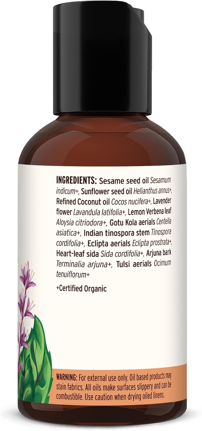 Banyan Botanicals Daily Massage Oil – Organic Ayurvedic Massage Oil – Balancing and Grounding – 2 oz – Non GMO Sustainably Sourced Abhyanga Oil