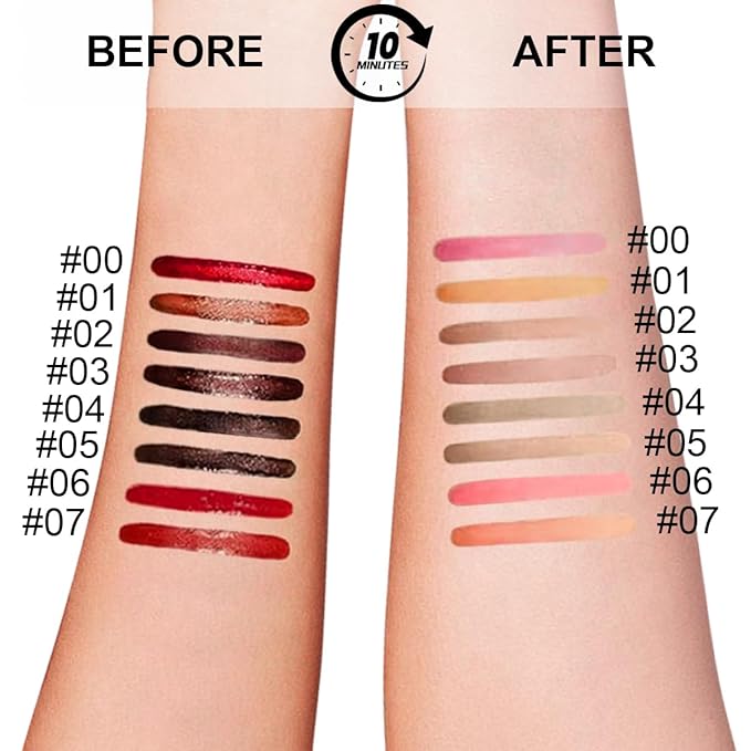 2 Colors Peel Off Lip Liner Stain Kit, Long Lasting Waterproof Matte Finish Lip Tint Stains Makeup Set for Women, Trend Colors, Easy to Use, for All Skin Types, Tweezer Include (#2+#3)