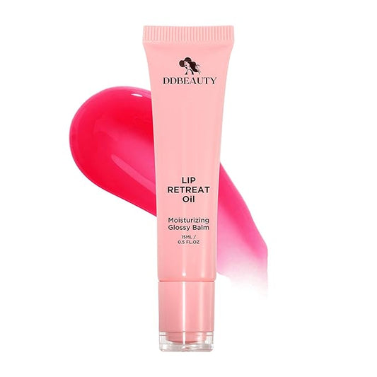 LIP RETREAT OIL, Sheer Color, Mineral Based with Vitamin E, Squalane, Non-Sticky, Glossy Balm, Moisturizing, Nourishes, Protects, Softens and Revitalizes The Lips (Strawberry)