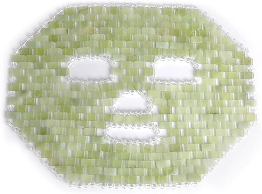 Jade Mask,100% Natural Stone Jade Sleep Mask Skincare Massage Tools for Puffy Eyes Dark Circles