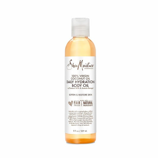 SheaMoisture Daily Hydration Body Oil Virgin Coconut Oil For Dry Skin Paraben Free 8 oz
