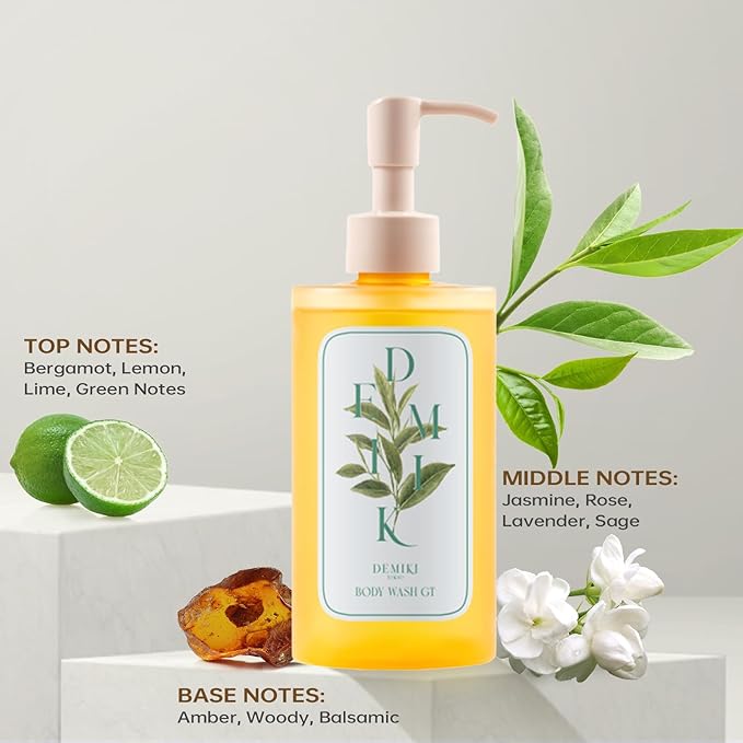 Hydrating Body Wash for Sensitive & Dry Skin, Green Tea Scent, Nourishing Shower Oil for Women, Winter Moisture Care, Sulfate-Free, Paraben-Free, Dye-Free, 10 fl oz